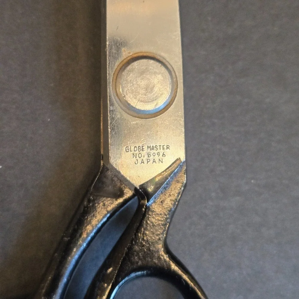 Vintage Globe Master Pinking Shears No. 5996 Zig Zag Sewing Scissors Japan